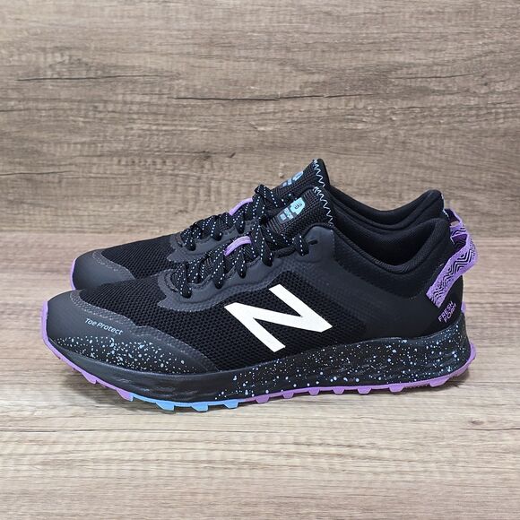 New Balance Fresh Foam Arishi Women’s Sz 8 Black Purple Running Shoes (WTARISK1) - Picture 3 of 9